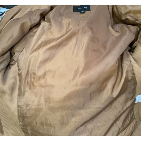 Love Tree Diamond Quilted Jacket Women’s Size M Brown Full Zip Lined Pockets - Picture 11 of 14